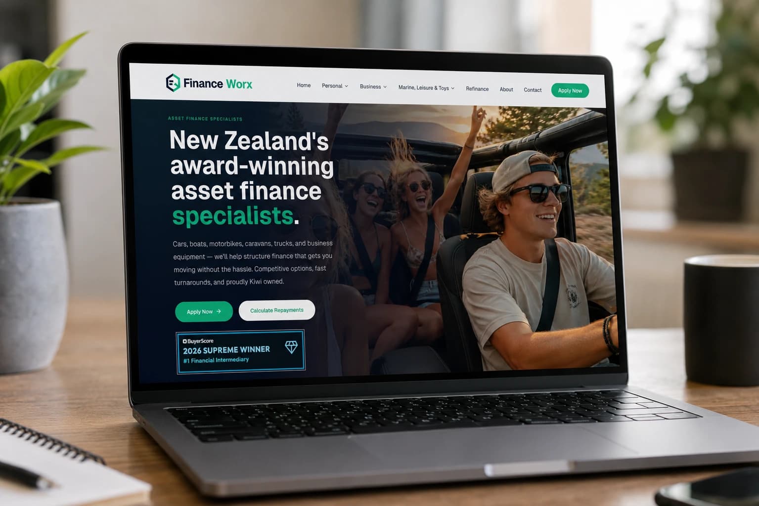 Computer screen — what happens after a finance application in New Zealand